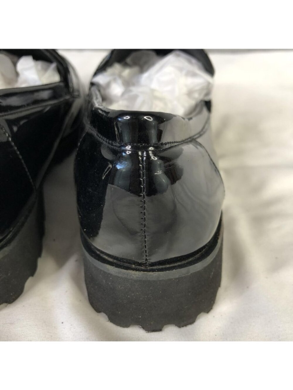 Whimsigoth Shoes Womens Size 8 Black Patent Tassel Loafer Flats Priscilla Preppy - Picture 16 of 16